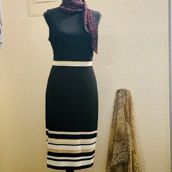 White House Black Market Dresses & Skirts - WHBM Mock Neck Detail Sheath Dress